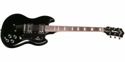 Guild S-100 Polara Black Electric Guitar 11 Guild S-100 Polara Black Electric Guitar -Guitar Parts Store guild s 100 polara black guitar angle