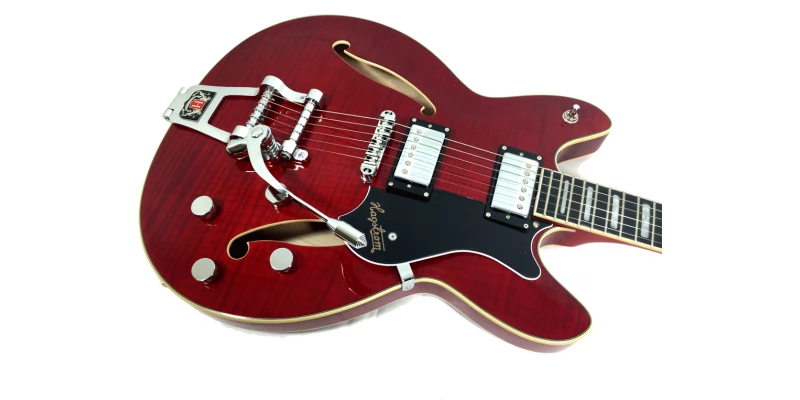 Hagstrom Tremar Viking Deluxe Wild Cherry Transparent 5 Hagstrom Tremar Viking Deluxe Wild Cherry Transparent - Image 4