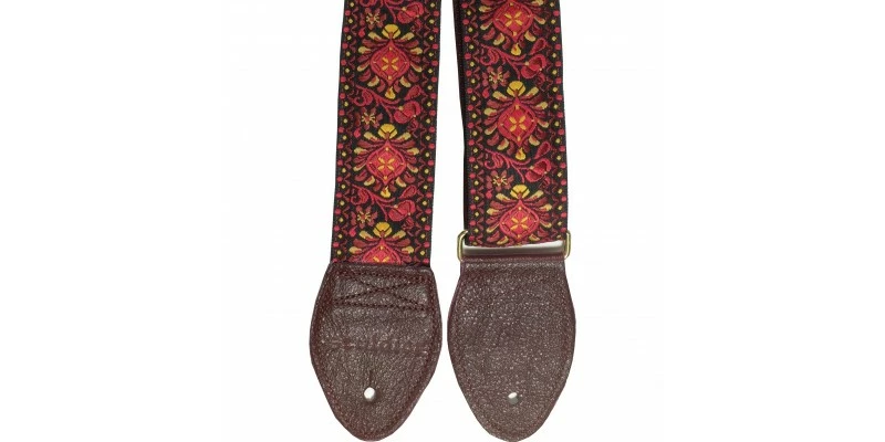 Souldier Custom Hendrix Guitar Strap Maroon/Red 4 Souldier Custom Hendrix Guitar Strap Maroon/Red - Image 2